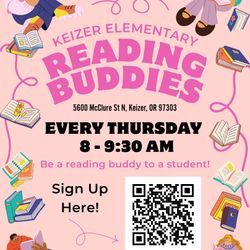 Poster for Reading Buddies Volunteering event