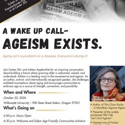 Poster for the "A wake up call - Ageism exists" event