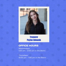 ASWU Treasurer Peyton's Office Hours